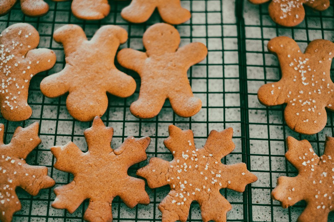 Christmas cookies being baked