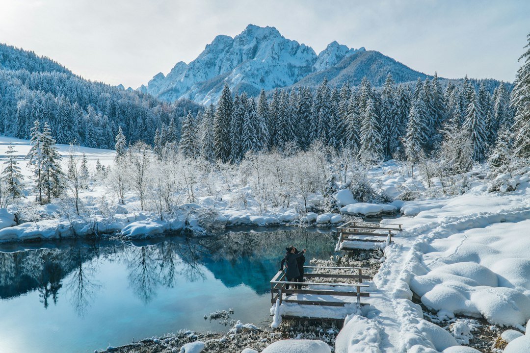 Winter scene in Slovenia during the Christmas season